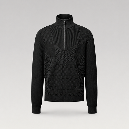 Half-Zip Knitted Signature Pullover