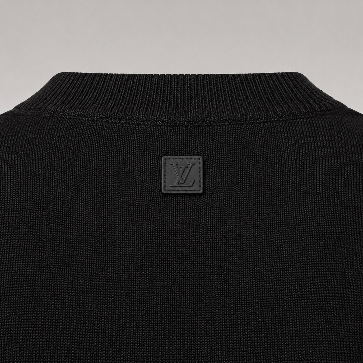 Pointelle Knit Long-Sleeved Crewneck Sweater