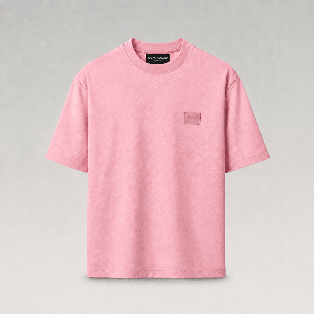Cotton T-shirt With Branded Tag