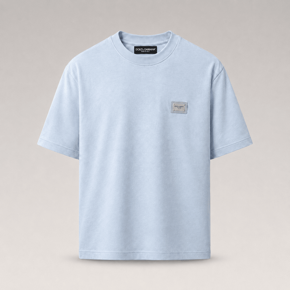 Cotton T-shirt With Branded Tag