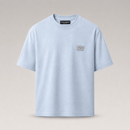 Cotton T-shirt With Branded Tag