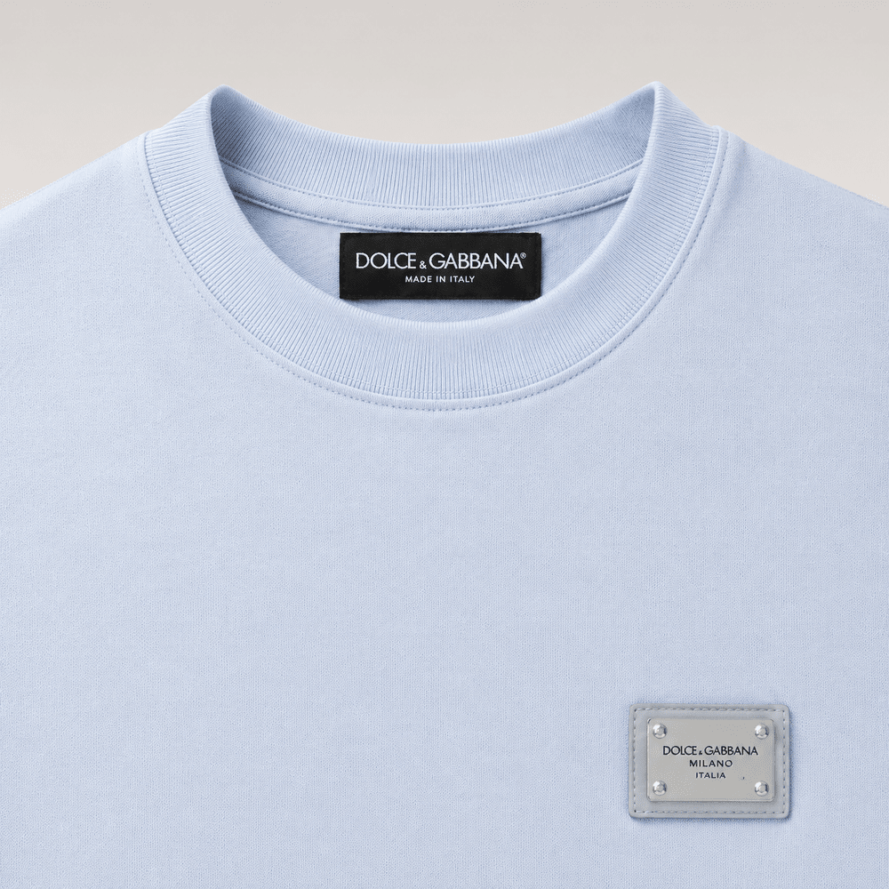 Cotton T-shirt With Branded Tag