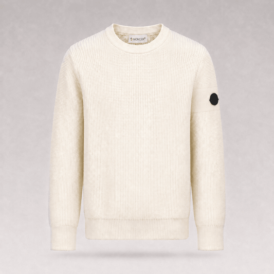Logo-Patch Waffle-Knit Sweater