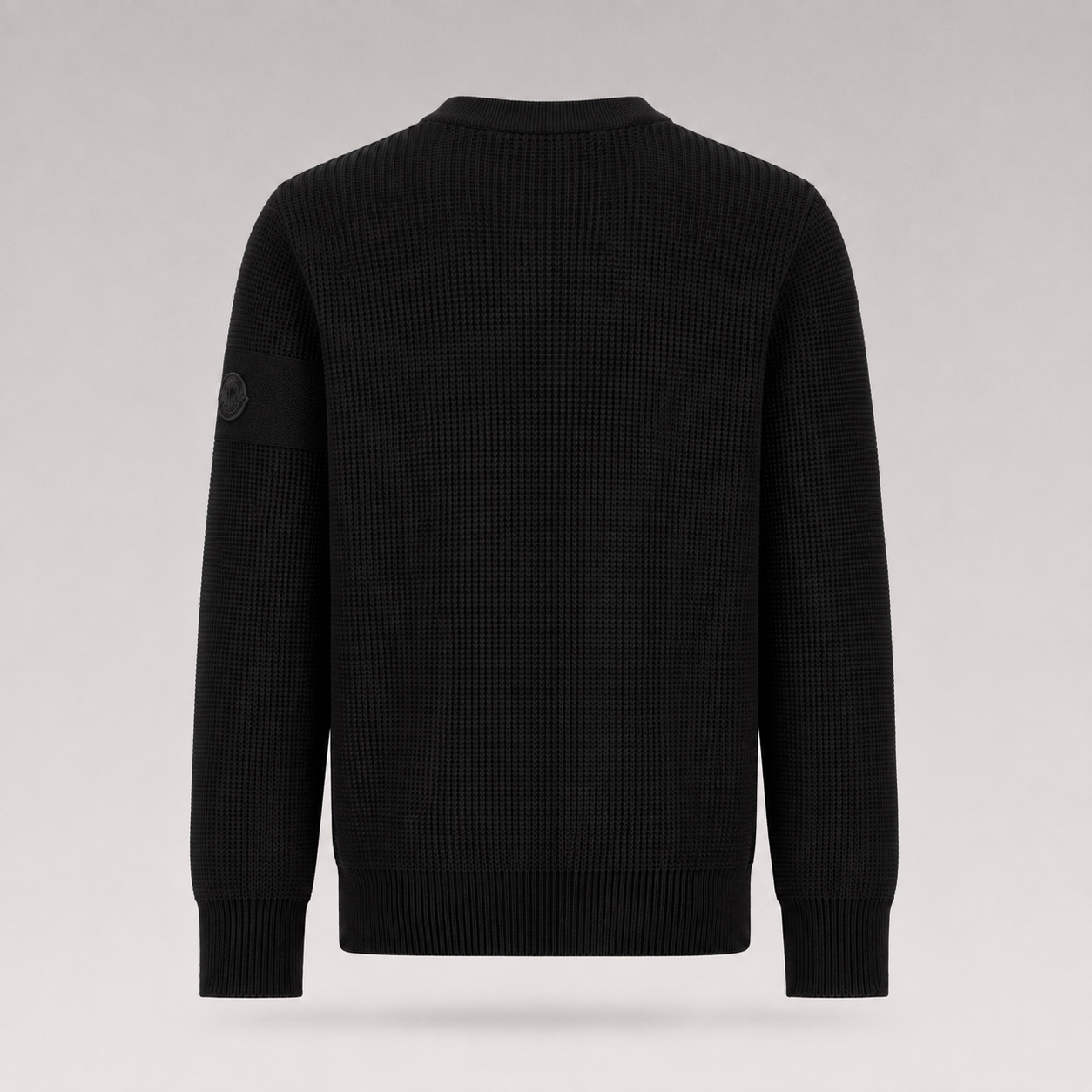 Logo-Patch Waffle-Knit Sweater