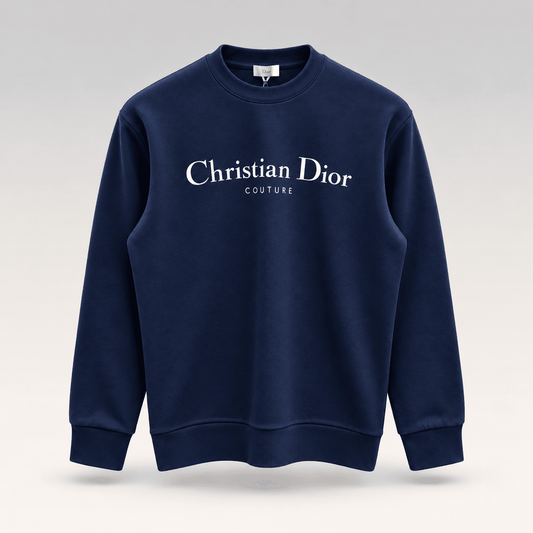 Couture Logo Print Cotton Sweatshirt