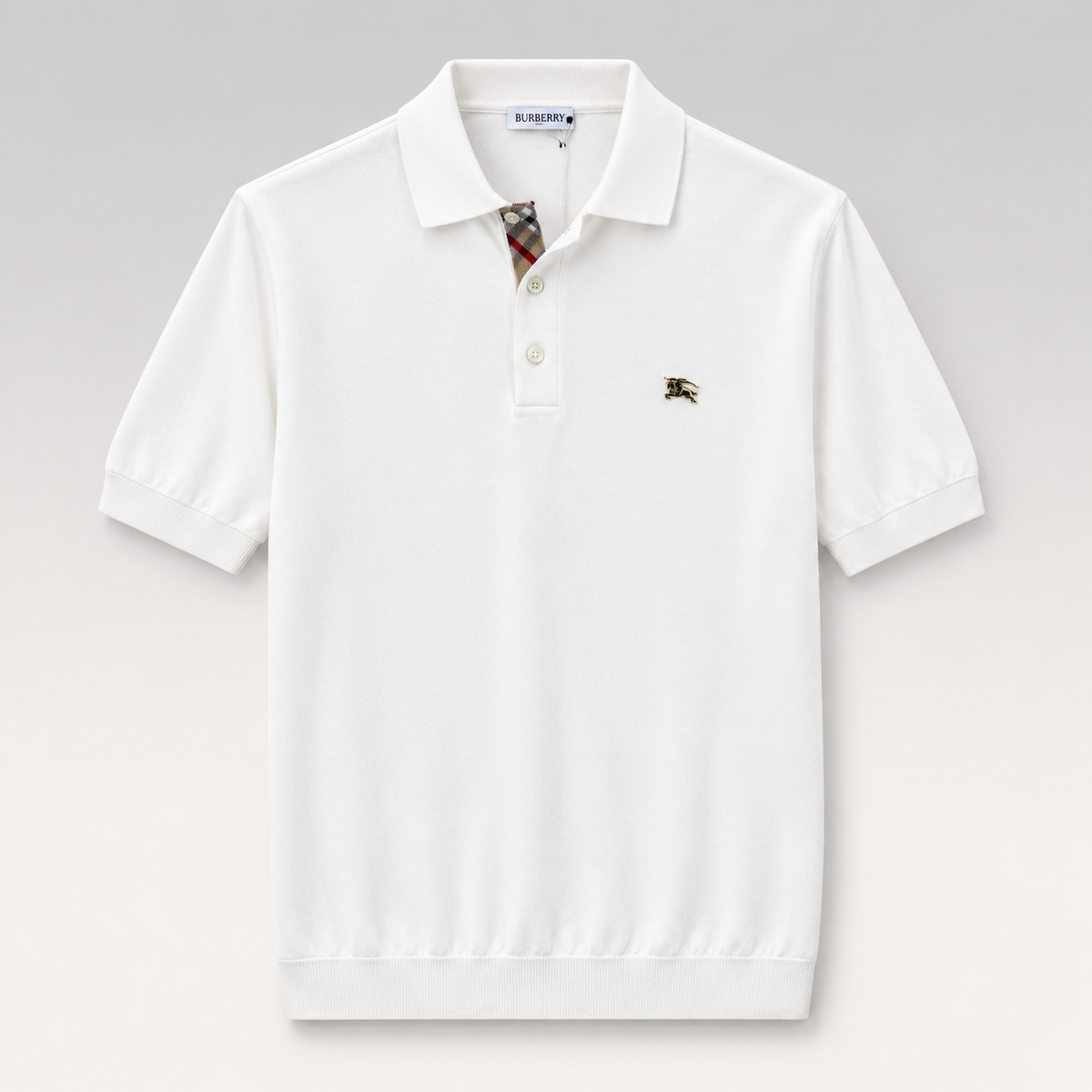 Embroidered Logo Knit Polo Shirt