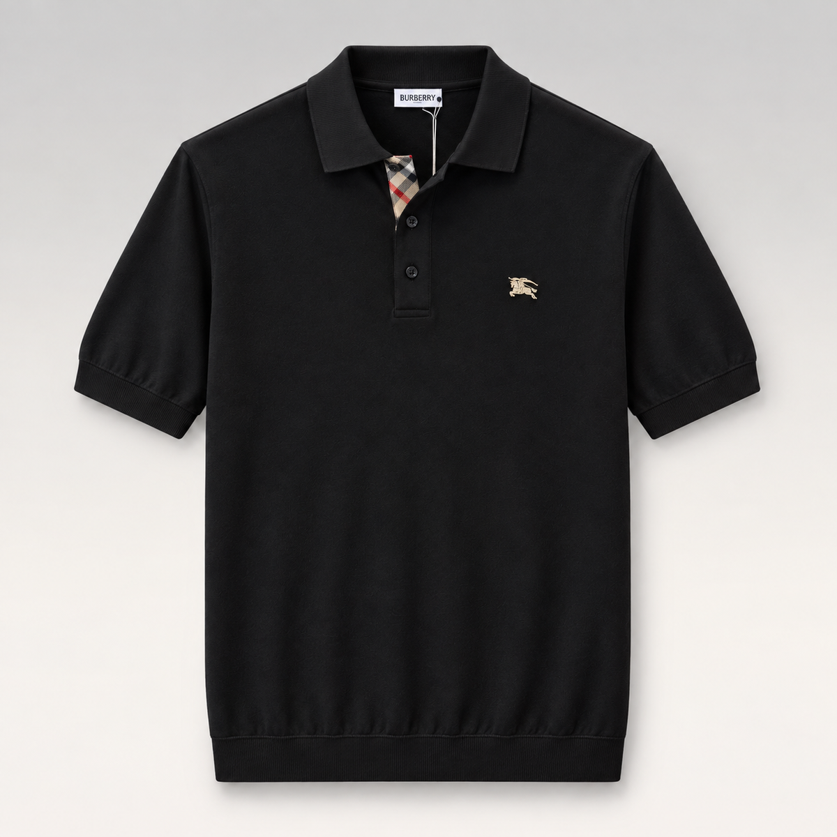 Embroidered Logo Knit Polo Shirt