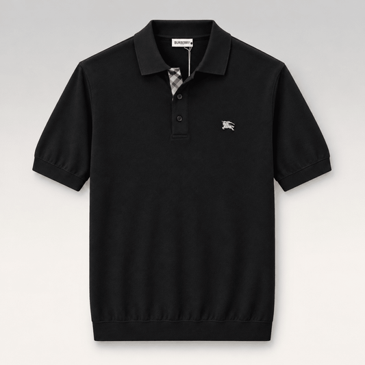 Embroidered Logo Knit Polo Shirt