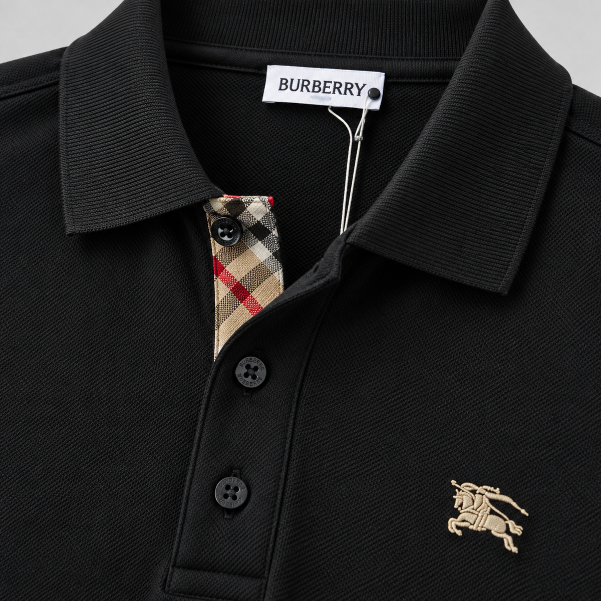Embroidered Logo Knit Polo Shirt