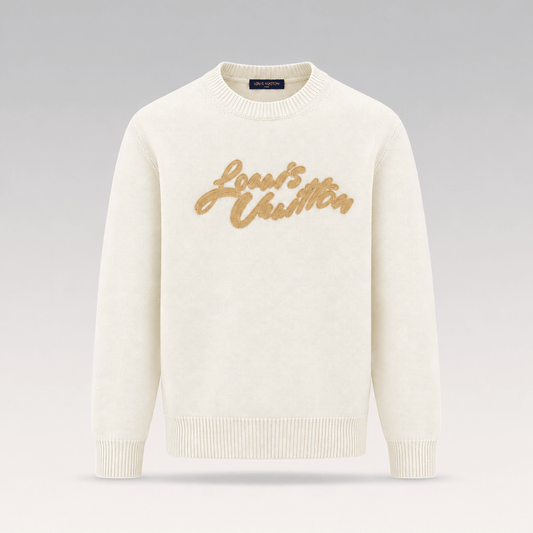 Embroidered Signature Knit Sweater