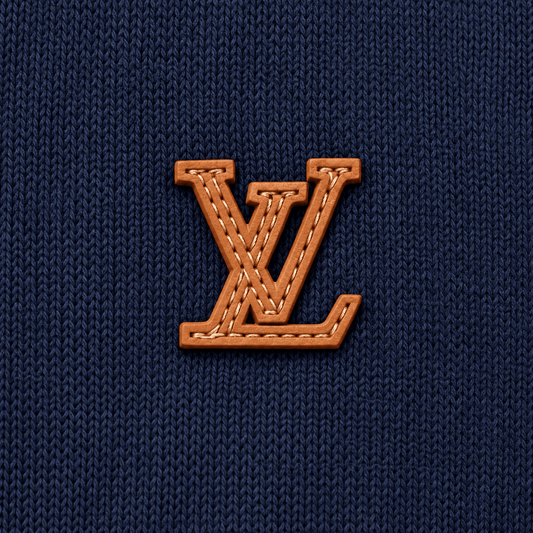 Signature Leather Logo Knit Sweater
