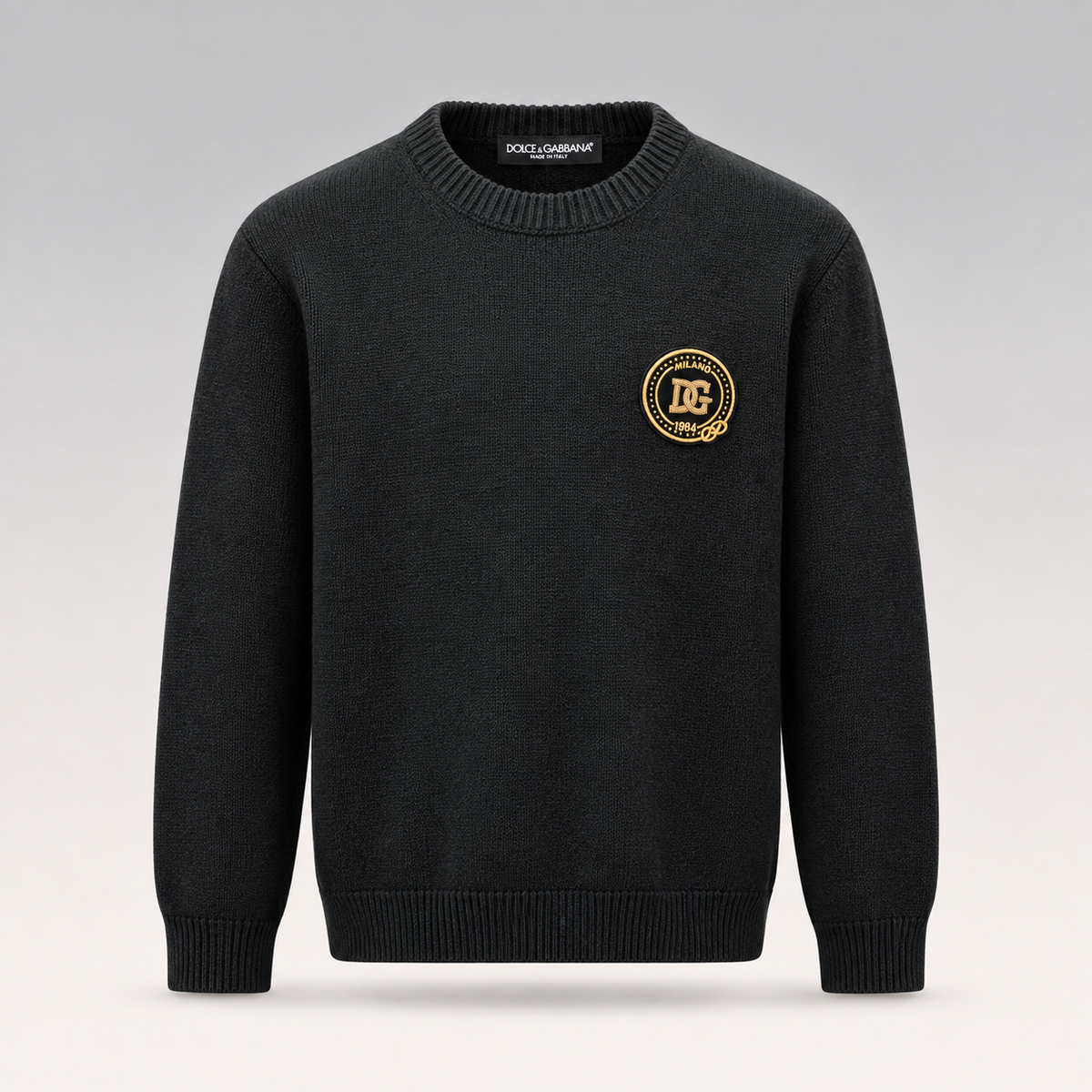 Knit Sweater With Patch