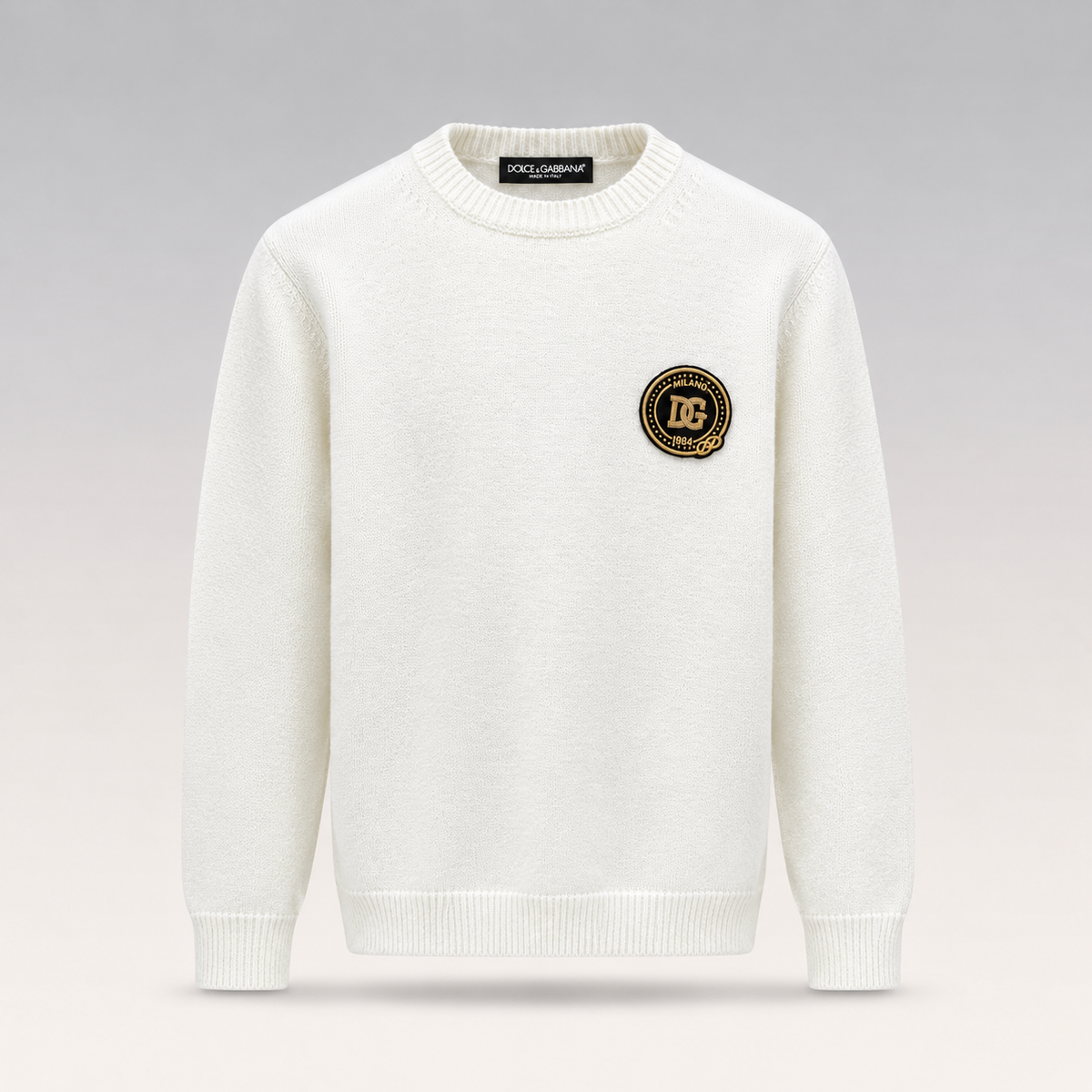 Knit Sweater With Patch