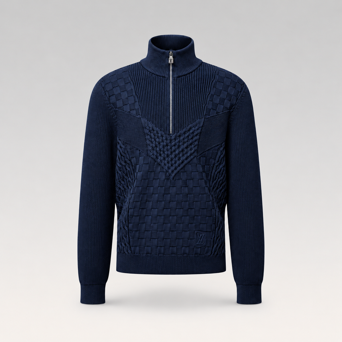 Half-Zip Knitted Signature Pullover