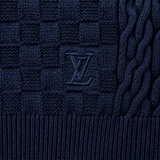 Half-Zip Knitted Signature Pullover