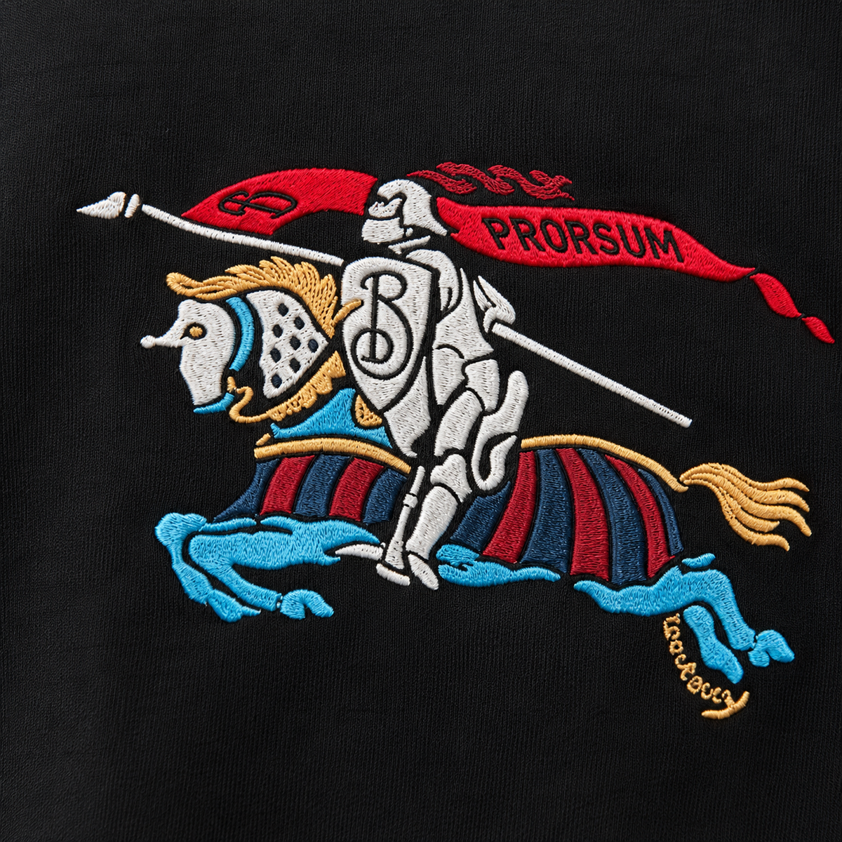 Equestrian Knight-embroidered T-shirt