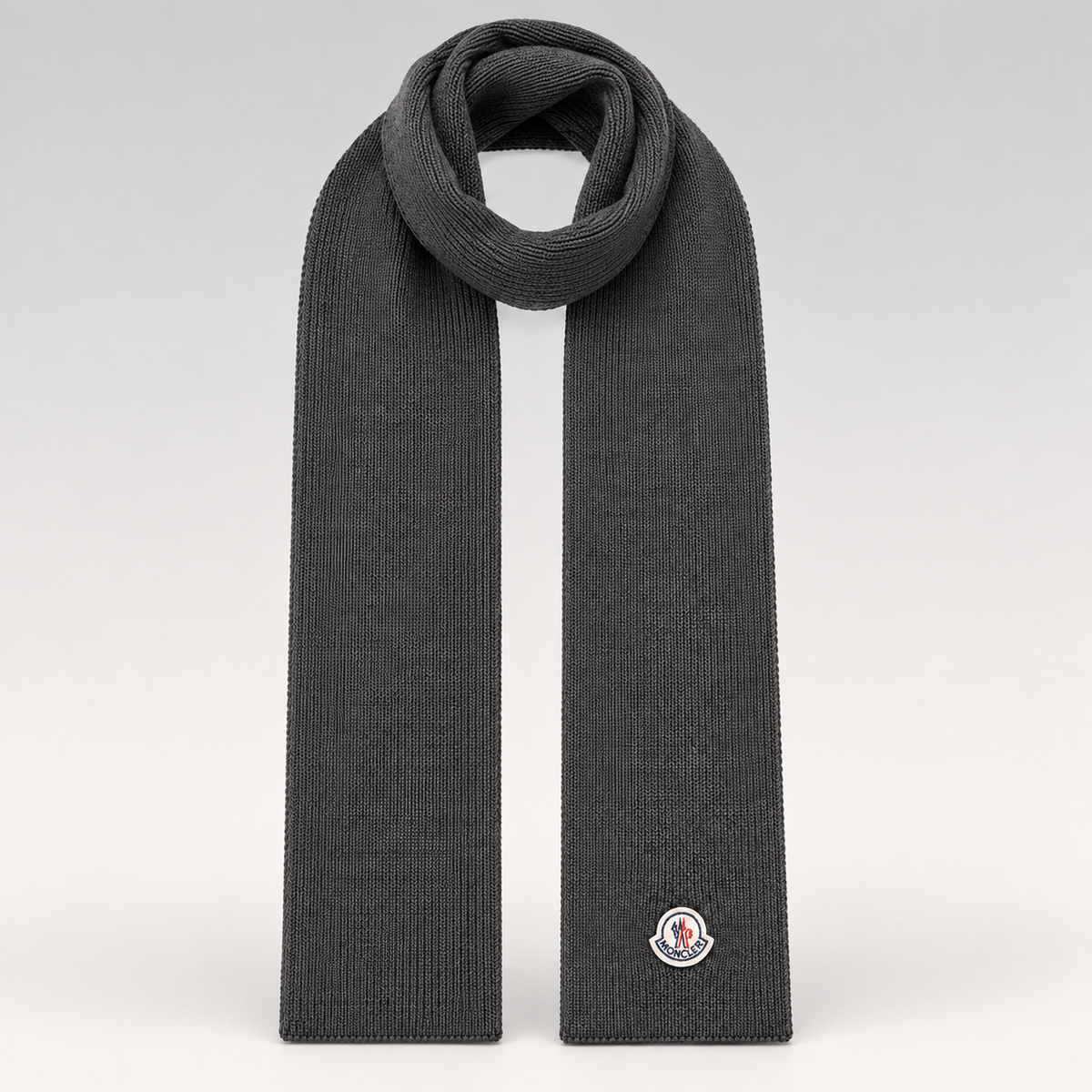 Logo-Patch Ribbed Knit Beanie & Scarf Set