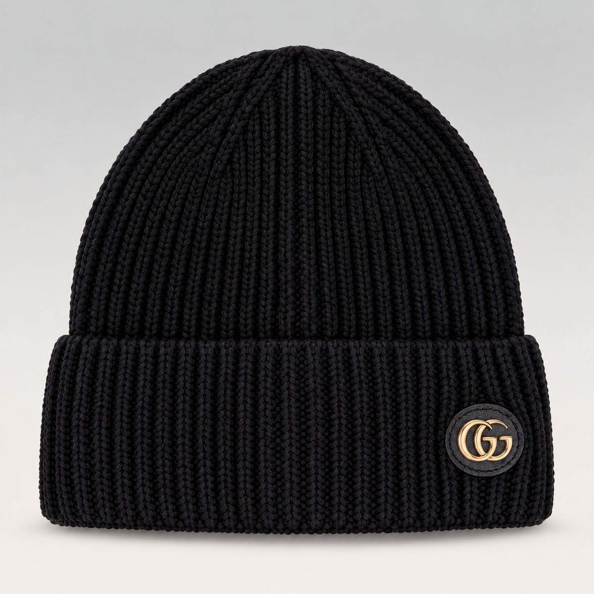 Logo-Plaque Ribbed Knit Beanie & Scarf Set