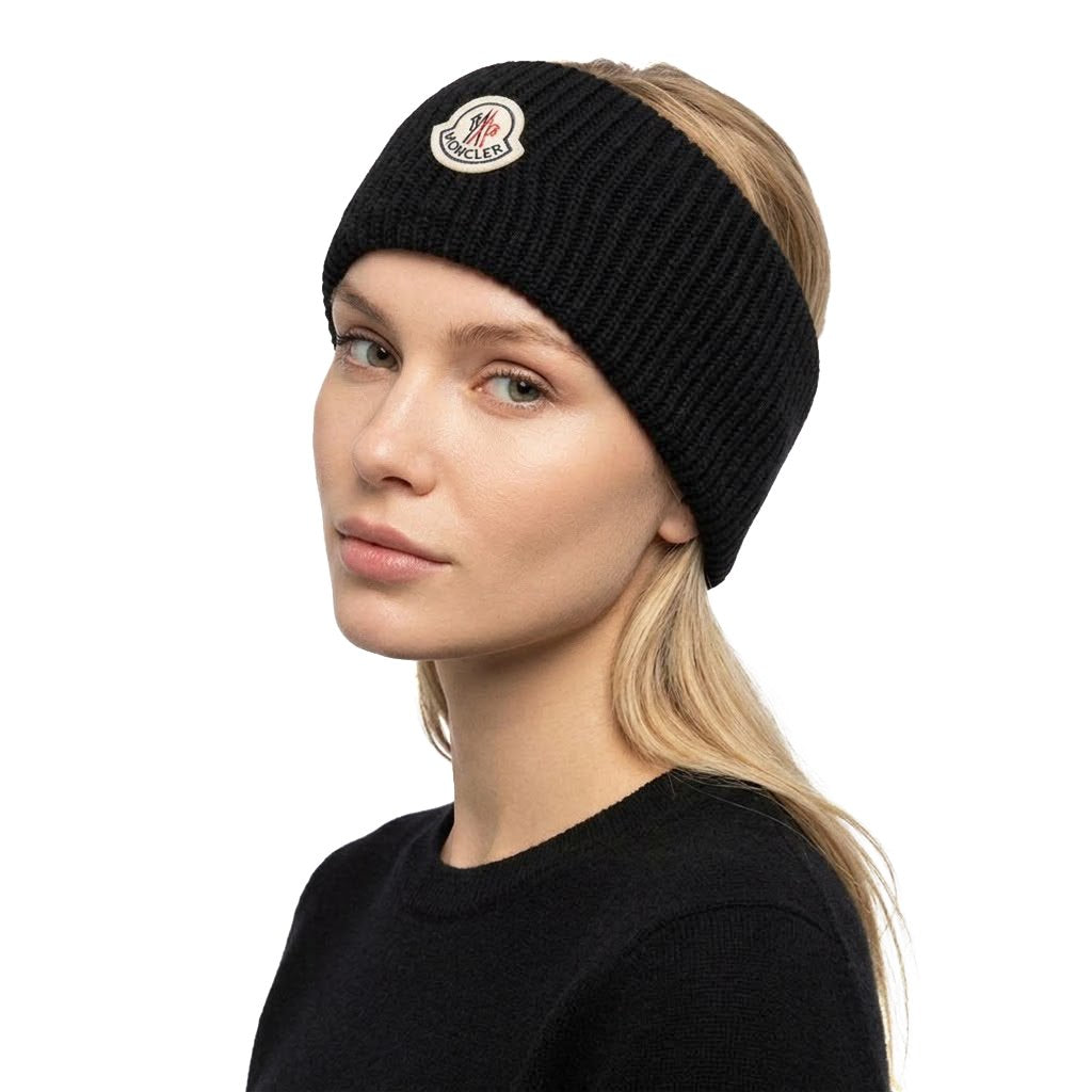 Logo-Patch Ribbed Knit Headband