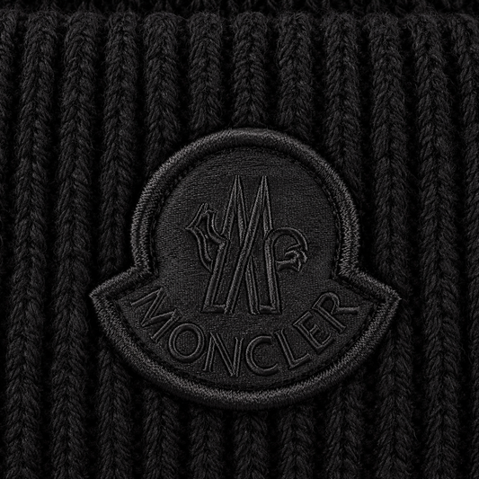 Logo-Patch Ribbed Knit Beanie