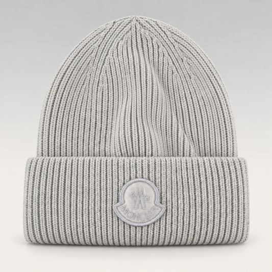 Logo-Patch Ribbed Knit Beanie