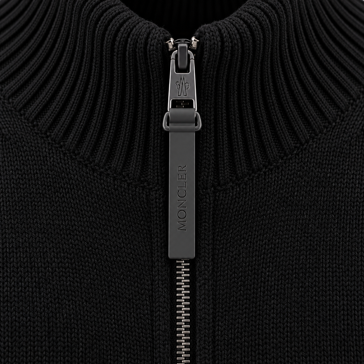 Ribbed Knit Zip-Up Cardigan