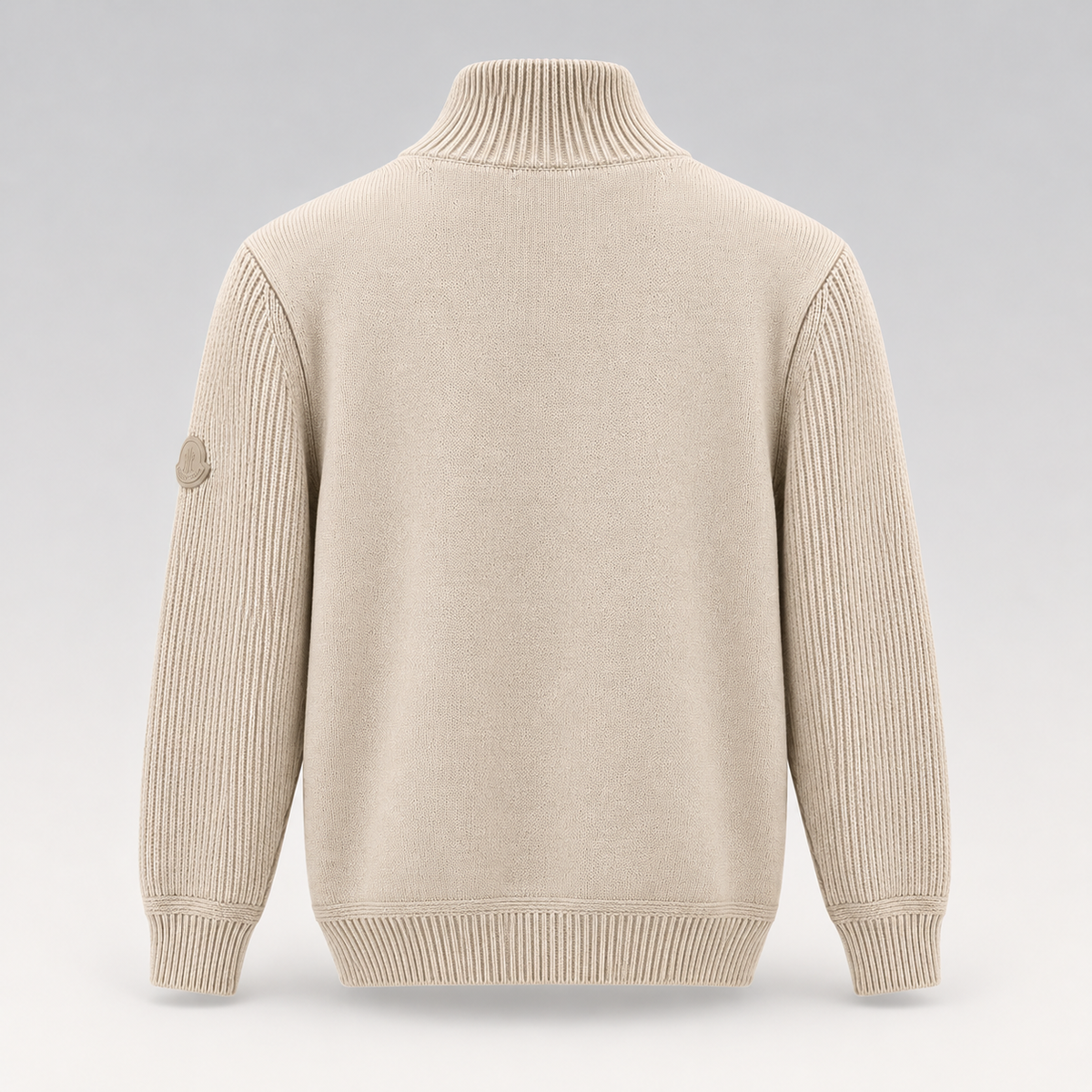 Ribbed Knit Zip-Up Cardigan