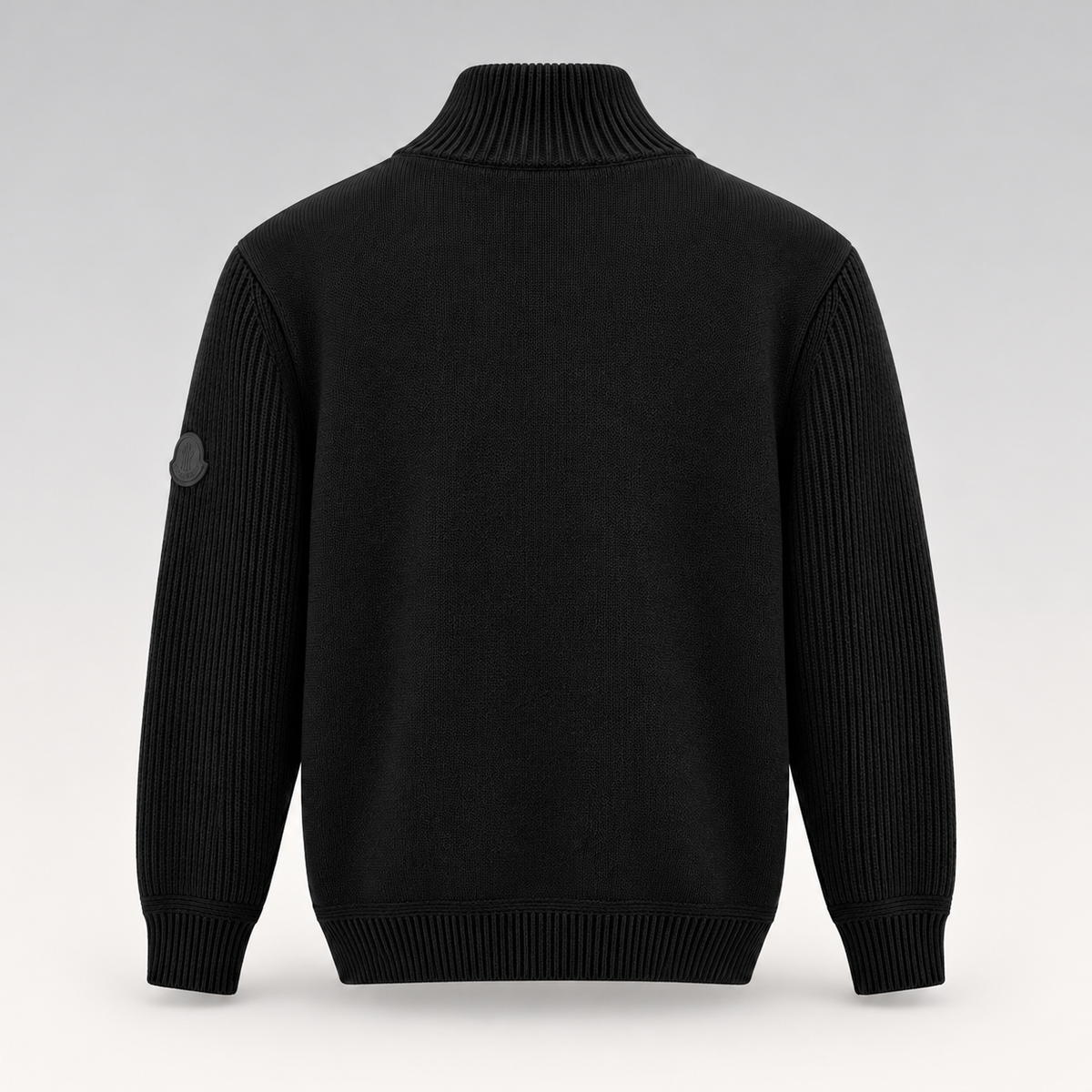 Ribbed Knit Zip-Up Cardigan