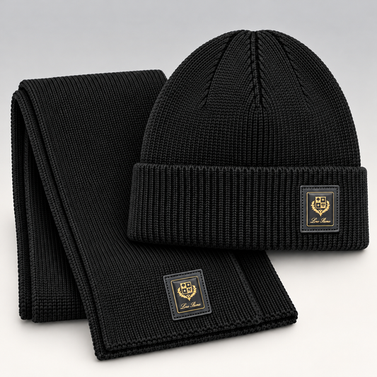 Ribbed Knit Beanie & Scarf Set