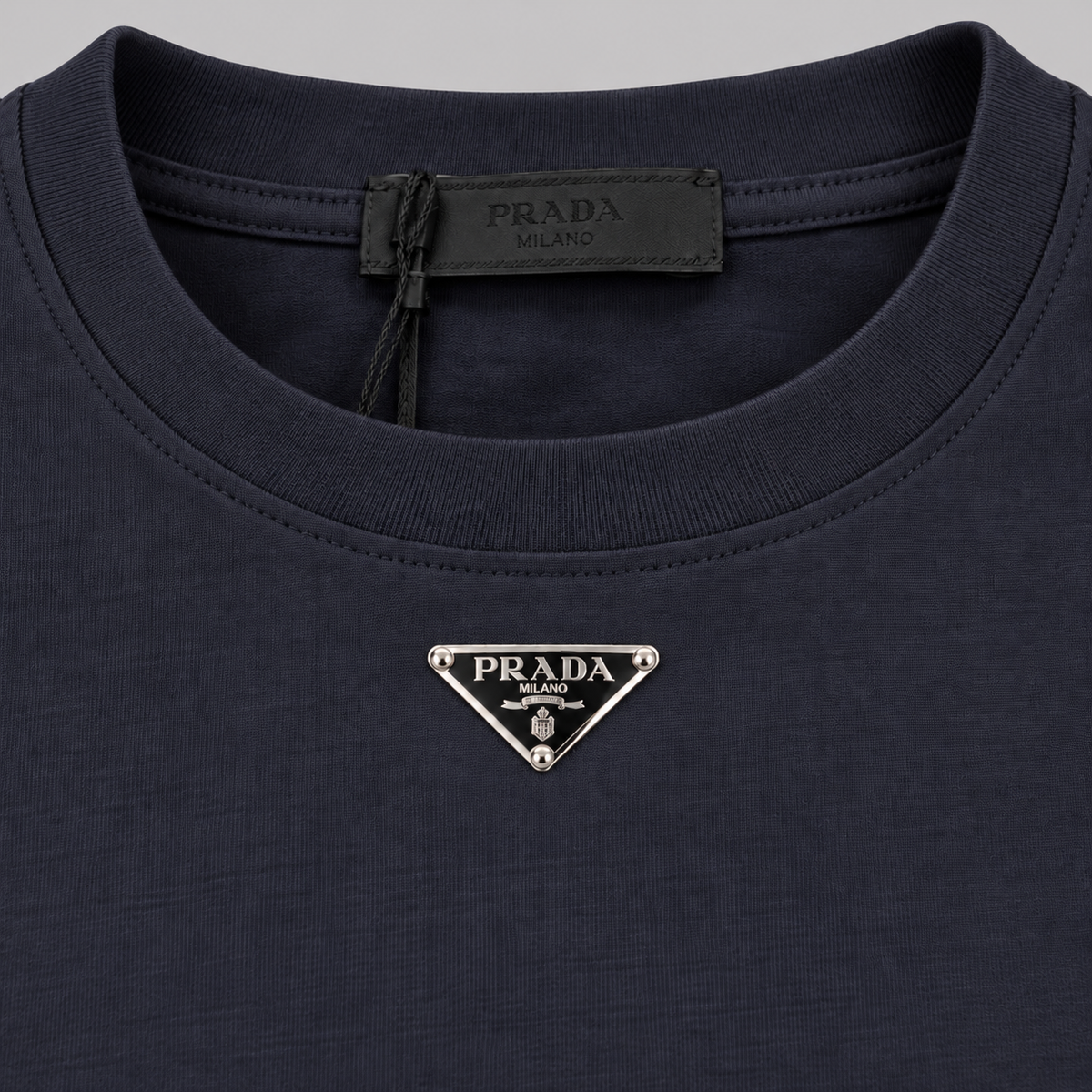 Metal Triangle Logo Long-Sleeved T-Shirt