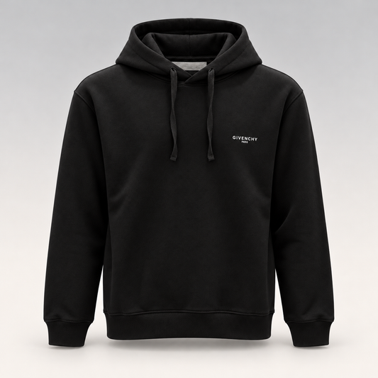 Embroidered Signature Logo Cotton Hoodie