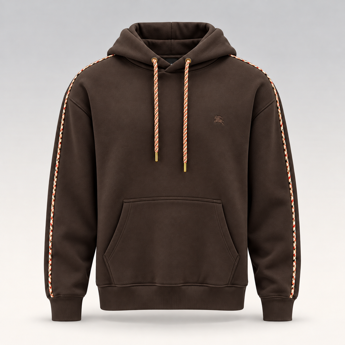 Check Equestrian Knight Logo Hoodie