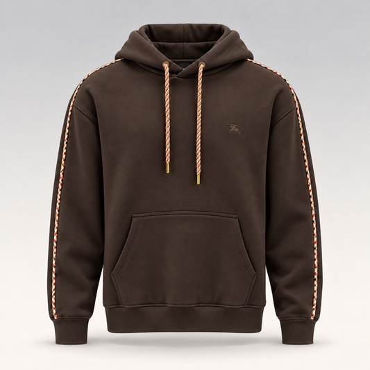 Check Equestrian Knight Logo Hoodie