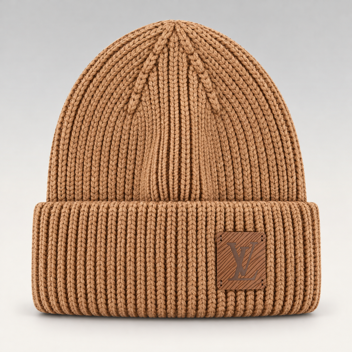 Signature Logo Ribbed Knit Beanie