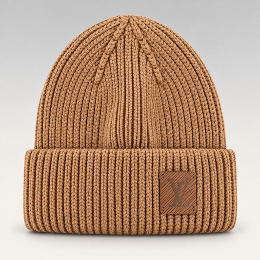 Signature Logo Ribbed Knit Beanie