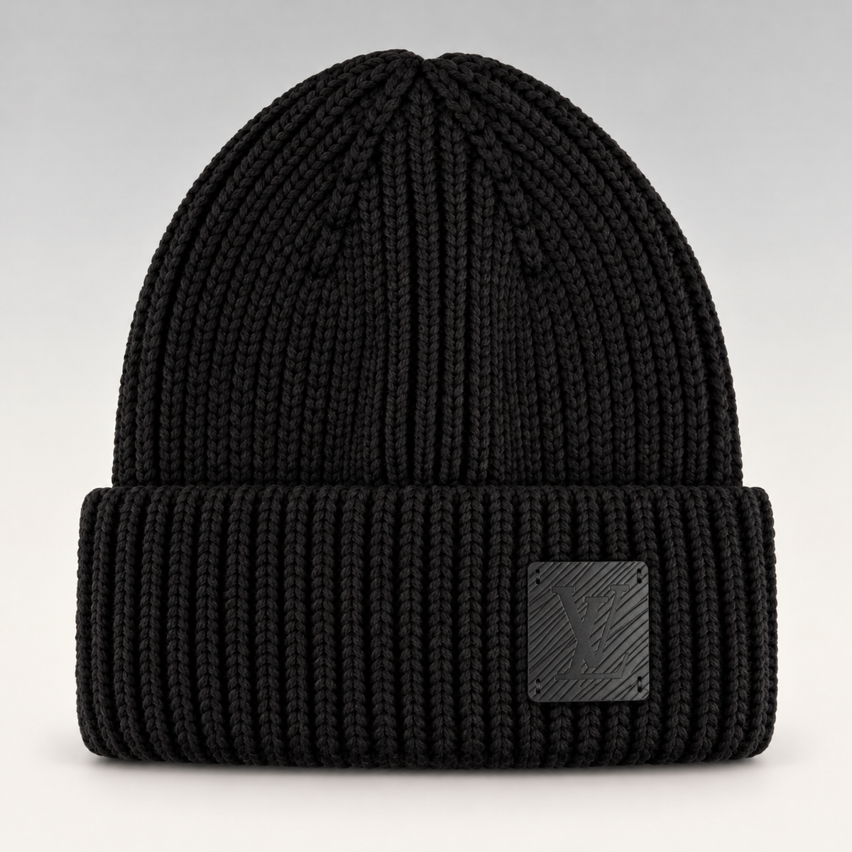 Signature Logo Ribbed Knit Beanie