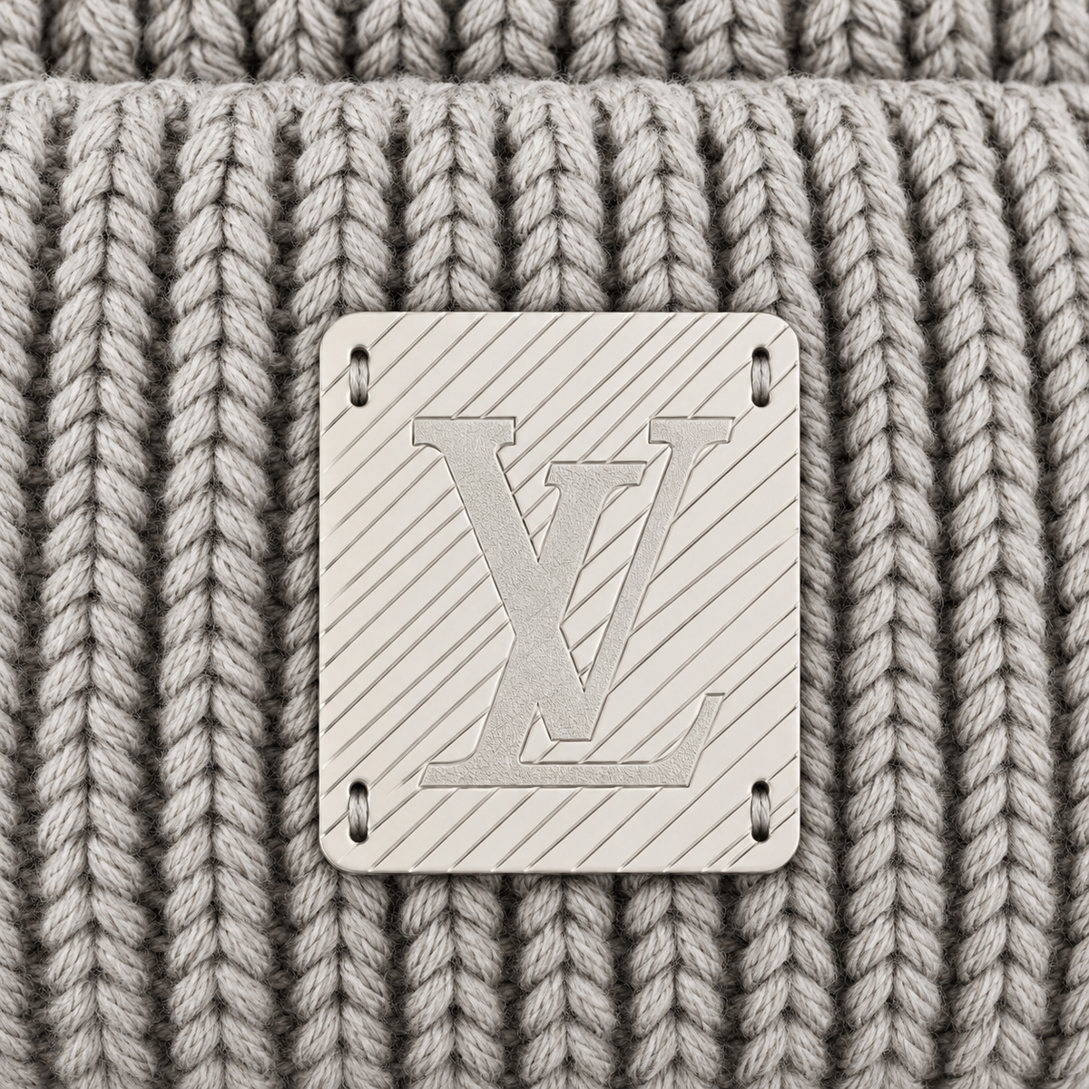 Signature Logo Ribbed Knit Beanie