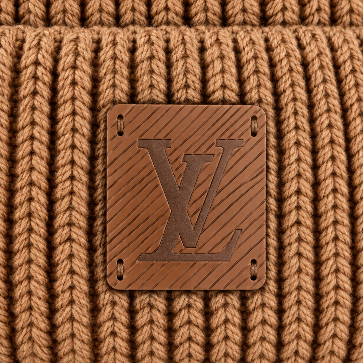 Signature Logo Ribbed Knit Beanie