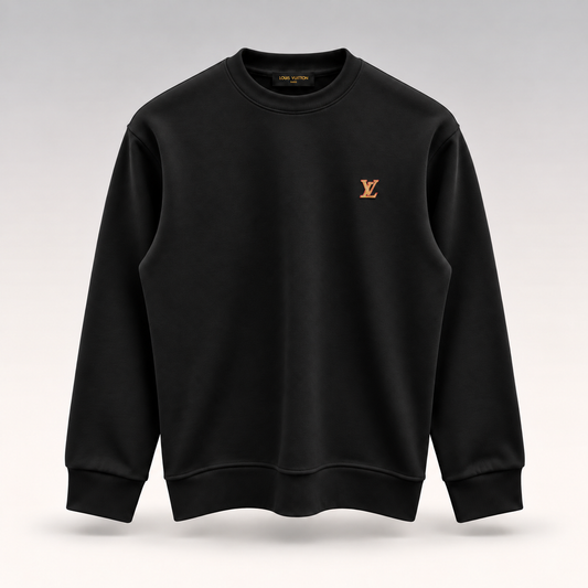 Signature Leather Logo Sweatshirt