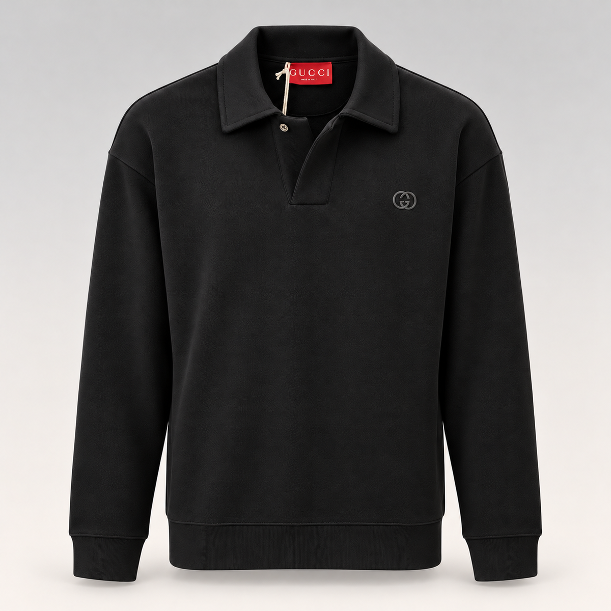 G Logo Long Sleeve Polo Sweatshirt