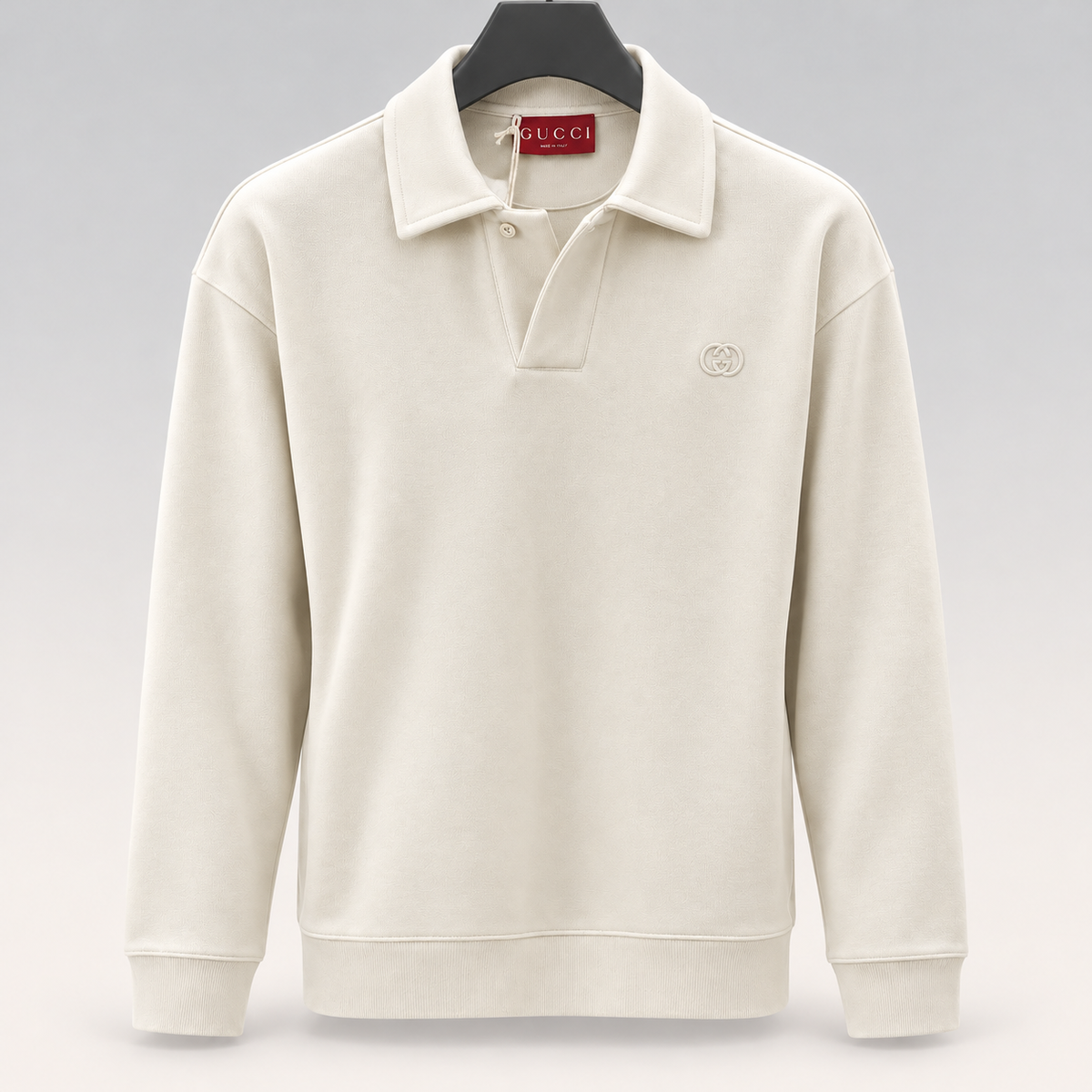 G Logo Long Sleeve Polo Sweatshirt