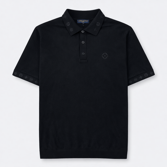 Signature Logo Knit Polo Shirt