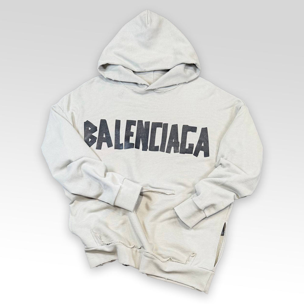 Faded Effect Oversized Hoodie