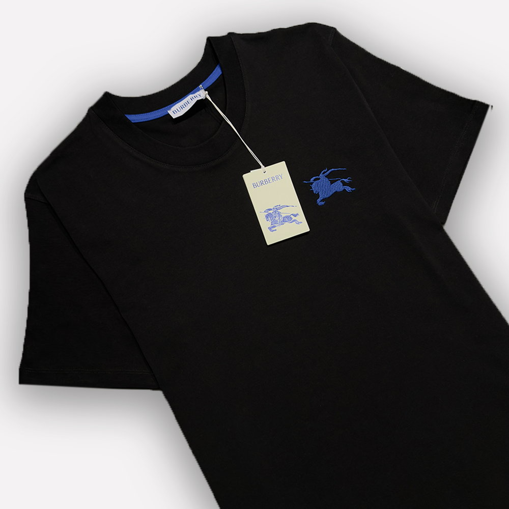 BURBERRY Logo Embroidered Cotton T-shirt