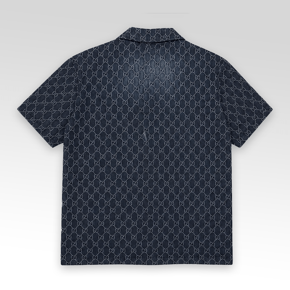GG Denim Shirt&Shorts Set