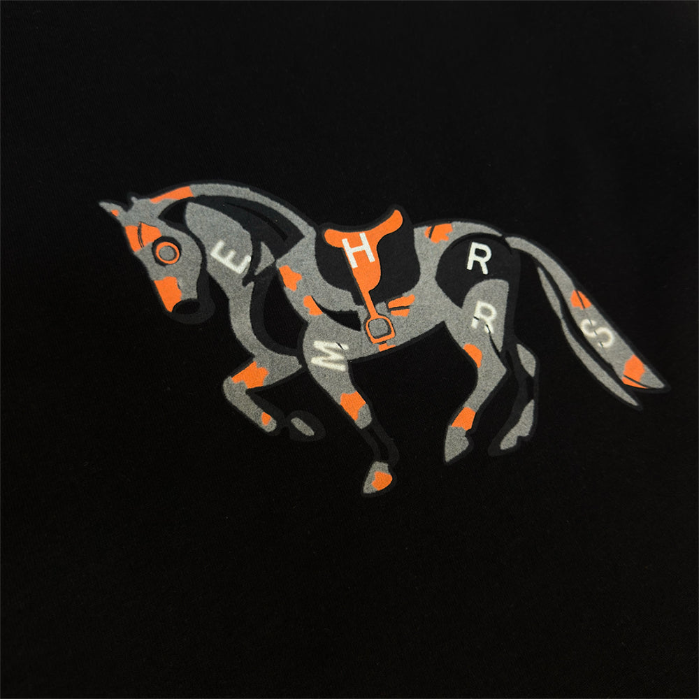 Flocked Horse Logo T-Shirt