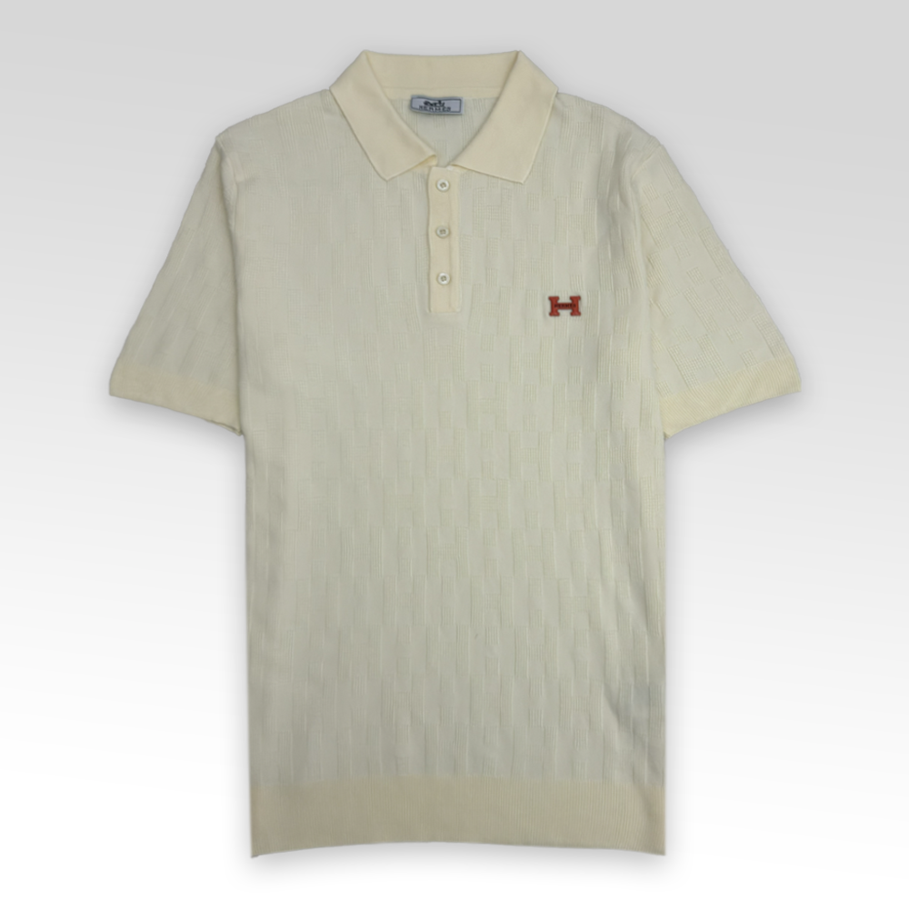 HERMES Jacquard Knit Polo Shirt