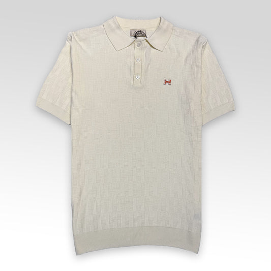 HERMES Jacquard Knit Polo Shirt
