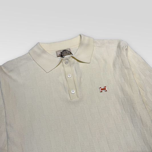 HERMES Jacquard Knit Polo Shirt