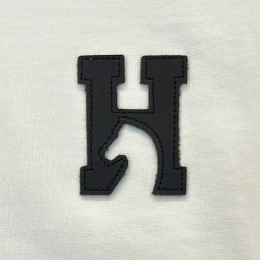 "H Logo" T-shirt With Leather Detail
